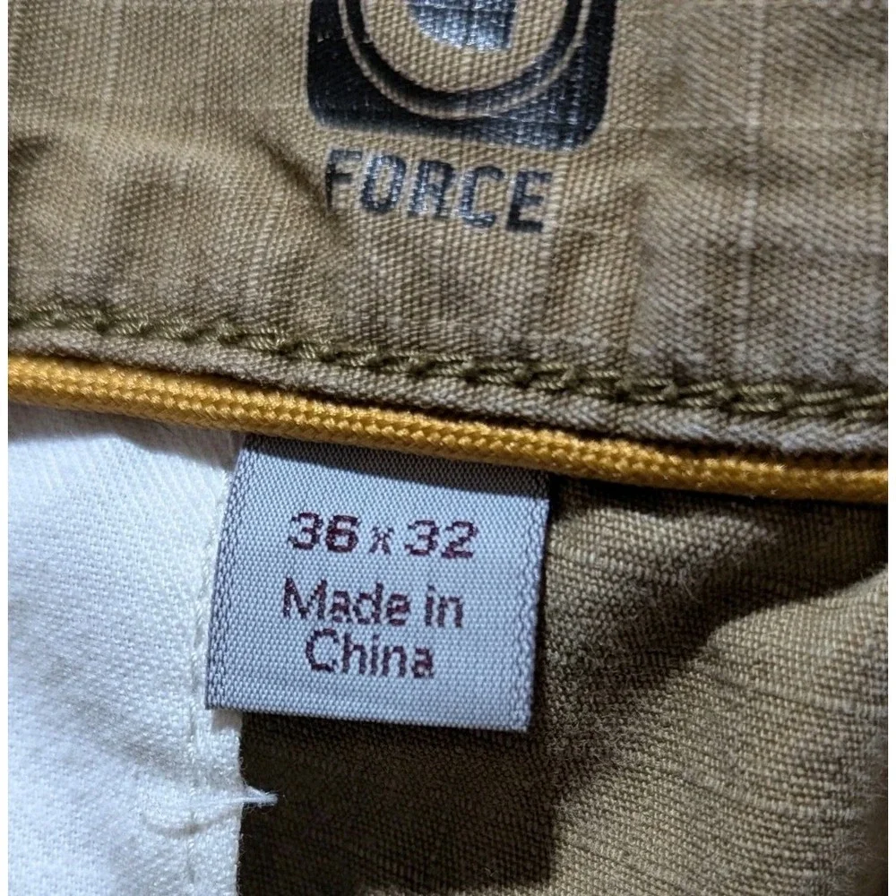 Carhartt Force Relaxed Fit Ripstop Cargo Work Pants Men 38 x 32 Tan Heavy Cotton